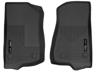 Husky Liners Weatherbeater Floor Mats 2018 - 2025 Jeep Wrangler JK/JL 2020 - 2025 Jeep Gladiator Front Row 2-pc Black