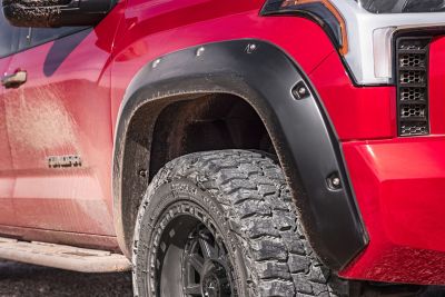 Image showing  Fender Flares Pocket Style 2022 - 2025 Toyota Tundra Front Rear 4-pc Black
