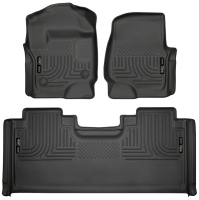Husky Liners Floor Mats 2017 - 2025 Ford F-250/F-350 SUPERCAB ONLY with Factory Carpet without Fold Flat Storage