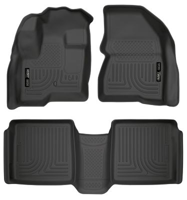 Husky Liners Weatherbeater Floor Mats 2009 - 2019 Ford Flex Lincoln MKT Front 2nd Row 3-pc Black