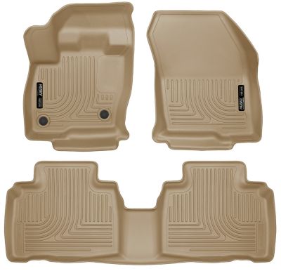 Husky Liners Weatherbeater Floor Mats 2015 - 2024 Ford Edge Front 2nd Row 3-pc Tan