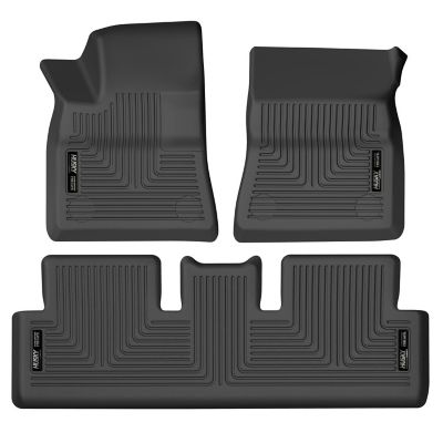 Husky Liners Weatherbeater Floor Mats 2017 - 2024 Tesla Model 3 Front 2nd Row 3-pc Black