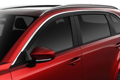 Husky Liners Low Profile Ventvisor Rain Guards 2024 - 2025 Mazda CX-90 Front Rear Smoke with Chrome Trim 4-pc