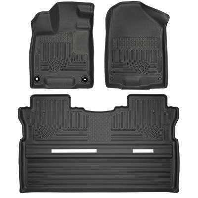 Husky Liners Weatherbeater Floor Mats 2017 - 2025 Honda Ridgeline Front 2nd Row 3-pc Black