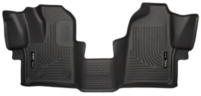 Husky Liners Weatherbeater Floor Mats 2015 - 2021 Ford Transit 150/250/350/350HD with Carpet Flooring Front Row 2-pc Black