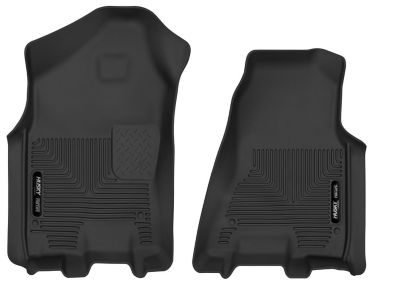 Husky Liners Weatherbeater Floor Mats 2019 - 2024 Dodge Ram 1500 CREW CAB ONLY QUAD CAB ONLY Front Row 2-pc Black