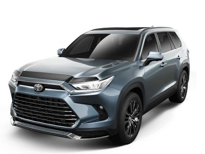 Image showing  Hood Protector 2024 - 2026 Toyota GRAND Highlander Low Profile Deflector / Bug Shield Smoke 1-pc