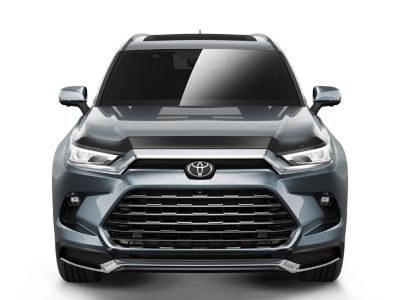 Image showing  Hood Protector 2024 - 2026 Toyota GRAND Highlander Low Profile Deflector / Bug Shield Smoke 1-pc