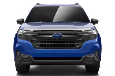 Image showing 1 th Husky Liners Aeroskin Hood Protector 2025 Subaru Forester Low Profile Deflector / Bug Shield Chrome 1-pc