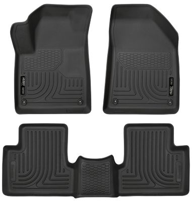 Husky Liners Weatherbeater Floor Mats 2015 - 2024 Jeep Cherokee Front 2nd Row 3-pc Black