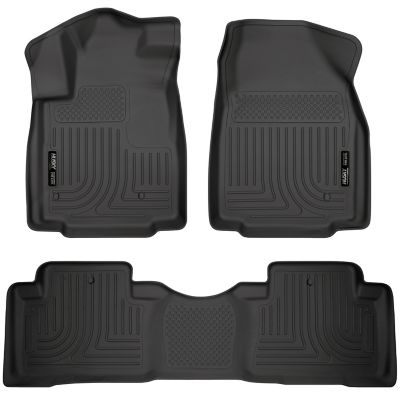 Image showing  Weatherbeater Floor Mats 2009 - 2015 Honda Pilot Front 2nd Row 3-pc Black