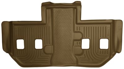 Husky Liners Floor Mats 11-14 Cadillac Escalade ESV Chevy Suburban GMC Yukon XL 11-13 Suburban with 2nd Row Bucket, Tan