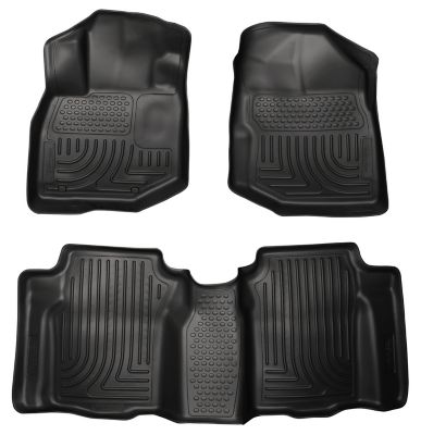 Husky Liners Weatherbeater Floor Mats 2009 - 2013 Honda Fit Front 2nd Row 3-pc Black