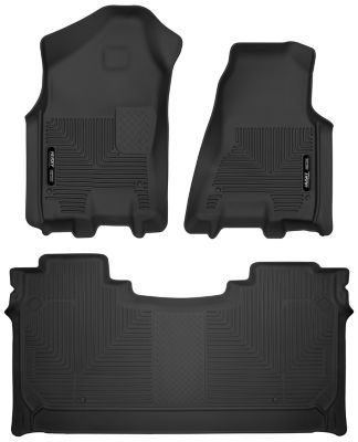 Husky Liners X-act Contour Floor Mats 2019 - 2024 Dodge Ram 1500 CREW CAB ONLY Front 2nd Row 3-pc Black