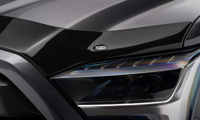 Image showing  Aeroskin Hood Protector 2024 - 2025 Ford F-150 Lightning Low Profile Deflector / Bug Shield - 1 pc. Smoke
