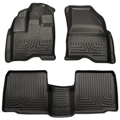 Husky Liners Weatherbeater Floor Mats 2009 - 2016 Lincoln MKS Front 2nd Row 3-pc Black