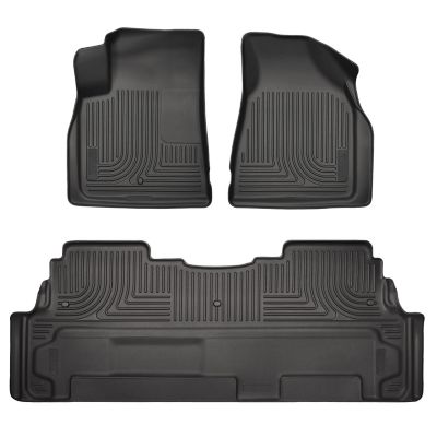 Husky Liners Floor Mats 2007-2016 GMC Acadia 2008-2017 Buick Enclave 2009-2017 Chevy Traverse with 2nd Row Bucket Seats , More