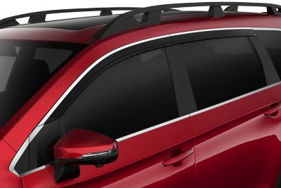 Husky Liners Low Profile Ventvisor Rain Guards 2019 - 2024 Subaru Ascent Front Rear Smoke with Chrome Trim 4-pc