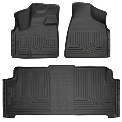 Husky Liners Weatherbeater Floor Mats 2008 - 2020 Dodge Grand Caravan Front 2nd Row 3-pc Black