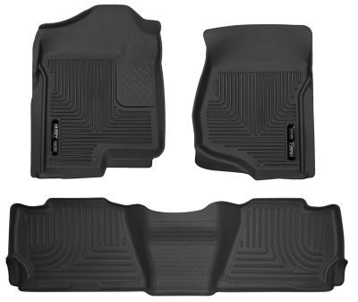 Husky Liners Weatherbeater Floor Mats 2007 - 2014 Cadillac Escalade Chevy Tahoe GMC Yukon Front 2nd Row 3-pc Black