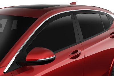 Husky Liners Low Profile Ventvisor Rain Guards 2024 - 2025 Buick Envista Front Rear Smoke with Chrome Trim 4-pc