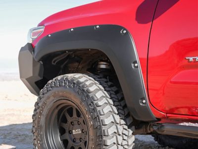 Image showing  Fender Flares Pocket Style 2016 - 2024 Toyota Tacoma Front Rear 4-pc Black