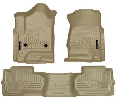 Husky Liners Floor Mats 2014-2018 Chevy Silv 1500 GMC Sierra 1500 2015-2019 Silv/Sierra 2500/3500 Double Cab Footwell Cvg