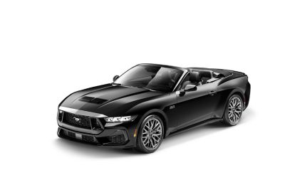 Image showing  Aeroskin Hood Protector 2024 - 2025 Ford Mustang Low Profile Deflector / Bug Shield - 1 pc. Chrome