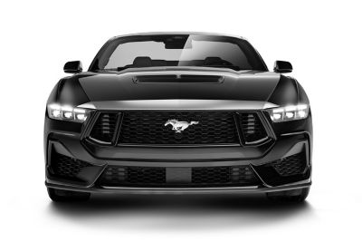 Image showing  Aeroskin Hood Protector 2024 - 2025 Ford Mustang Low Profile Deflector / Bug Shield - 1 pc. Chrome