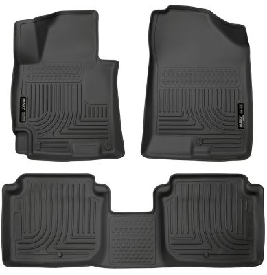 Image showing  Weatherbeater Floor Mats 2014 - 2016 Hyundai Elantra Sedan Front 2nd Row 3-pc Black