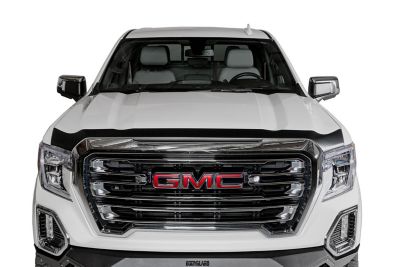 Image showing  Aeroskin Hood Protector 2019 - 2025 GMC Sierra 1500 Low Profile Deflector / Bug Shield - 1 pc. Matte Black