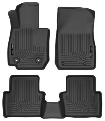Image showing  Weatherbeater Floor Mats 2016 - 2019 Mazda CX-3 Front 2nd Row 3-pc Black