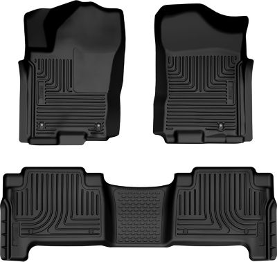 Husky Liners Weatherbeater Floor Mats 2008 - 2015 NIssan Armada Front 2nd Row - Black 3-pc