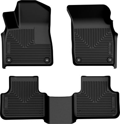 Image showing  Weatherbeater Floor Mats 2018 - 2025 Audi Q7 Front 2nd Row - Black 3-pc