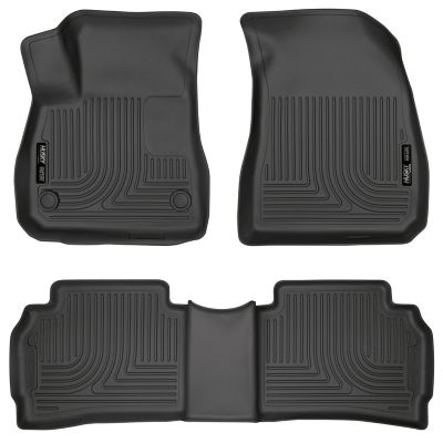 Husky Liners Weatherbeater Floor Mats 2016 - 2025 Chevy Malibu Front 2nd Row 3-pc Black