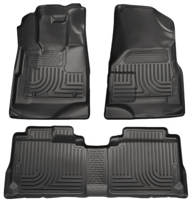 Husky Liners Weatherbeater Floor Mats 2010 - 2016 Cadillac SRX Front 2nd Row 3-pc Black