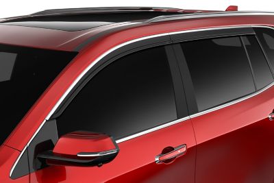 Husky Liners Low Profile Ventvisor Rain Guards 2018 - 2024 Buick Enclave Front Rear Smoke with Chrome Trim 4-pc