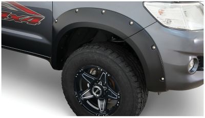 Image showing  Fender Flares Pocket Style 2011 - 2013 Toyota Hilux Front Rear 4-pc Black
