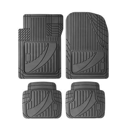 Husky Liners Uni-Fit Floor Mats Universal Automotive Floor Mats Protection for Cars Trucks Vans SUVs 4 pc- Trim-To-Fit