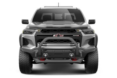 Image showing  Aeroskin Hood Protector 2024 - 2025 Chevy Colorado ZR2 Low Profile Deflector / Bug Shield - 1 pc. Smoke