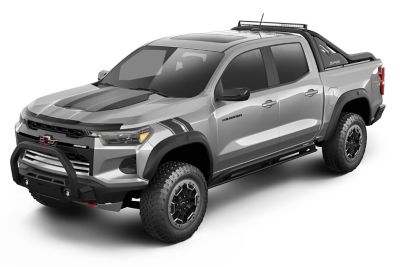 Image showing  Aeroskin Hood Protector 2024 - 2025 Chevy Colorado ZR2 Low Profile Deflector / Bug Shield - 1 pc. Smoke
