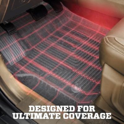 Image showing 4 th Husky Liners Weatherbeater Floor Mats 2022 - 2025 Jeep Wagoneer with 2nd Row Bucket Seats Front 2nd Row 3-pc Black