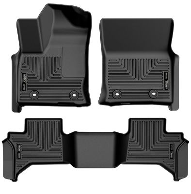 Husky Liners Weatherbeater Floor Mats 2022 - 2025 Lexus LX600 2022 - 2024 Toyota Land Cruiser Front 2nd Row 3-pc Black