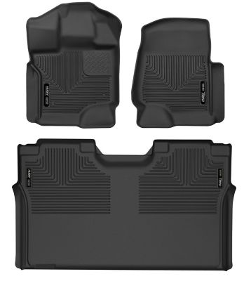 Husky Liners X-act Contour Floor Mats 2015-2025 Ford F-150 Includes 2022-2025 Lightning SUPERCREW CAB
