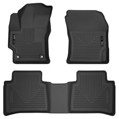 Image showing  Weatherbeater Floor Mats 2020 - 2025 Toyota Corolla Sedan Front 2nd Row 3-pc Black
