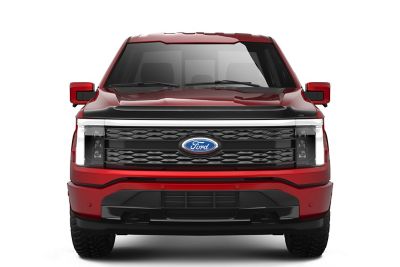 Image showing  Hood Protector 2023 - 2025 Ford F-150 Lightning - 1 pc. Textured Black