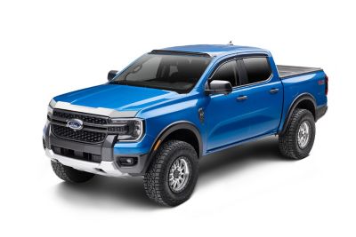 Image showing  Aeroskin Hood Protector 2024 - 2025 Ford Ranger Low Profile Deflector / Bug Shield - 1 pc. Chrome