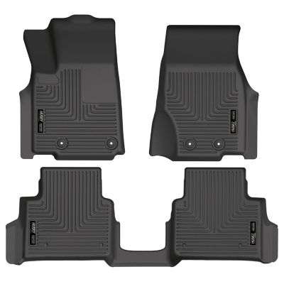 Husky Liners Floor Mats 2021 - 2025 Jeep Grand Cherokee L with 2nd Row Bucket Seats Mounted Cup Holder on Center Hump