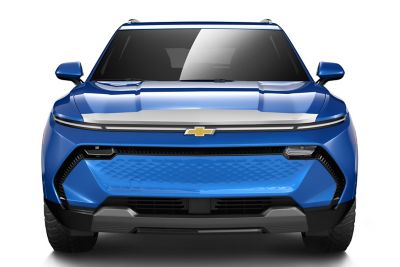 Image showing  Aeroskin Hood Protector 2024 - 2025 Chevy Equinox EV Low Profile Deflector / Bug Shield - 1 pc. Chrome