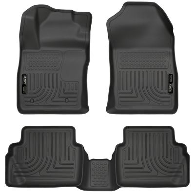 Husky Liners Weatherbeater Floor Mats 2011 - 2019 Ford Fiesta Front 2nd Row 3-pc Black
